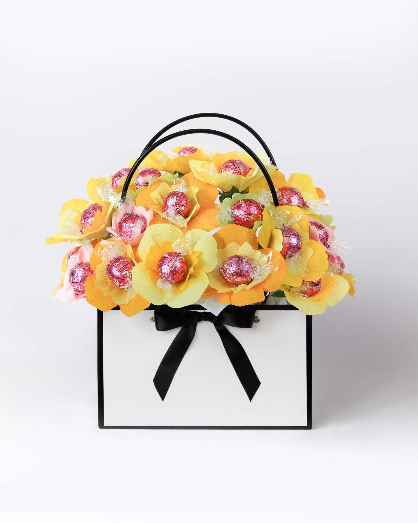 Honey Nectar bloom box with yellow florals and chocolate centres