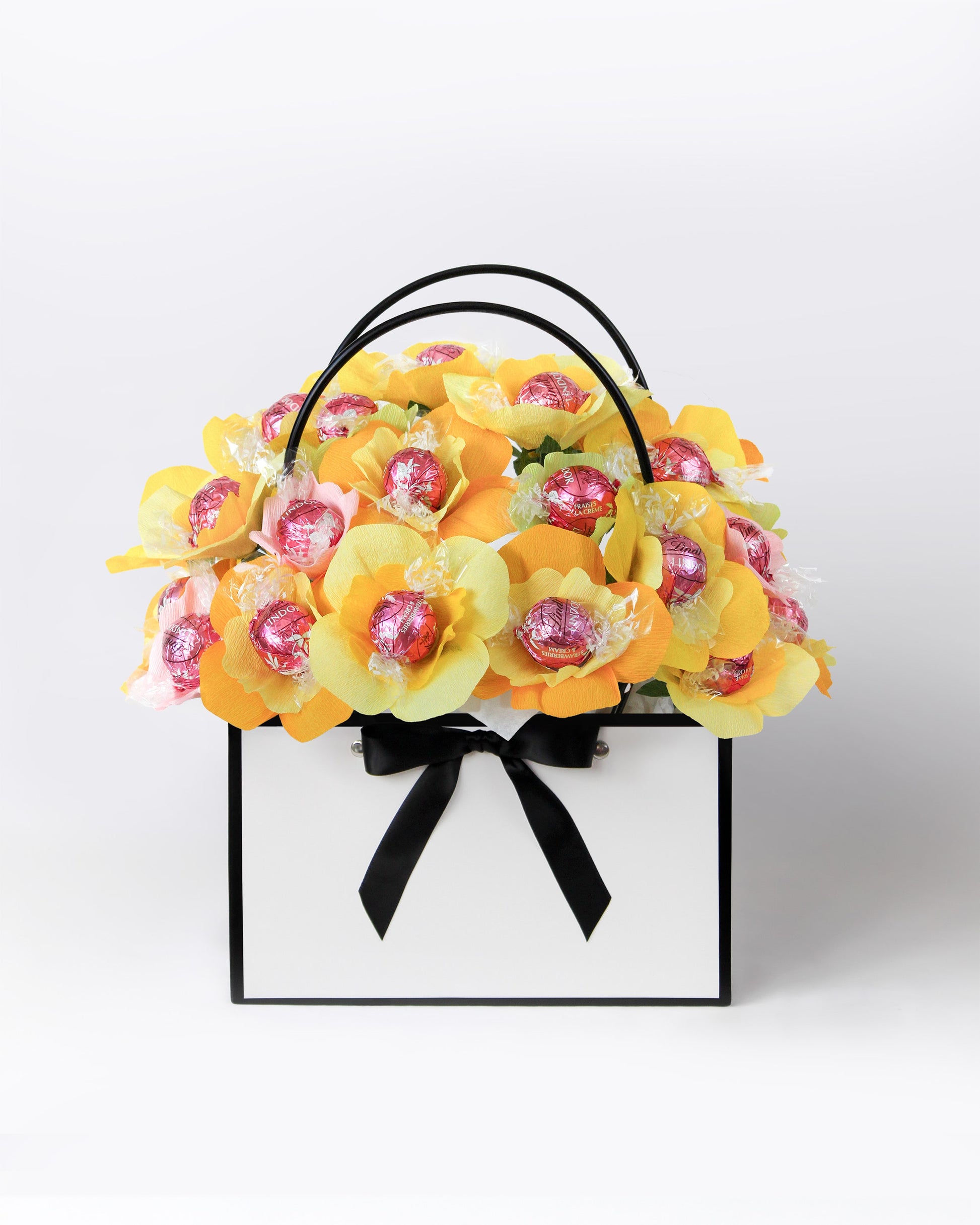 Honey Nectar bloom box with yellow florals and chocolate centres