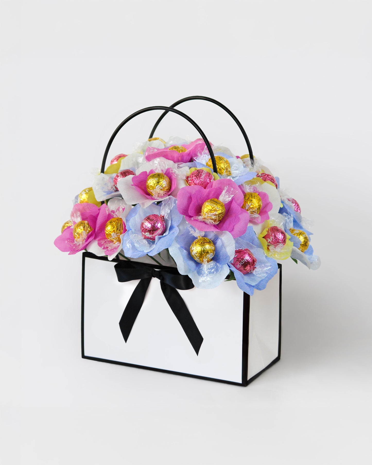 Medium sized signature Funfetti bloom box, colourful gift arrangement