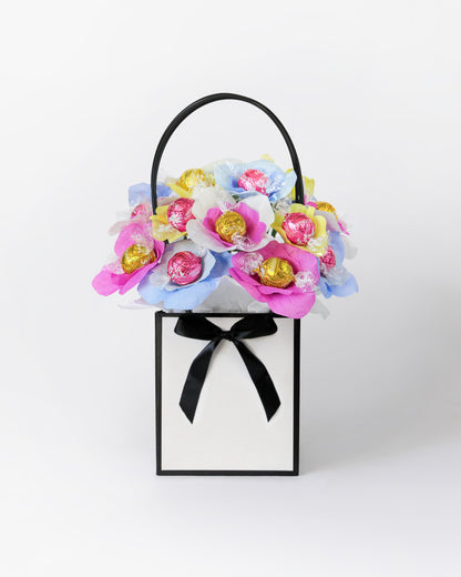 Funfetti chocolate bloom box with birthday flowers and hidden chocolates